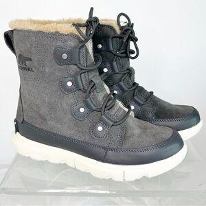 Sorel Explorer Gray Lace-Up Boots NWT